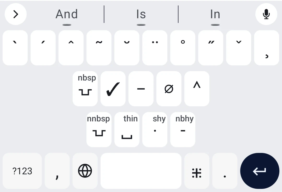 Polski / English (typograficzna) — Accents and typographic characters